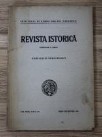 Anticariat: Revista Istorica, volumul XXIX, N-LE, 7-12, iulie-decemvrie 1943