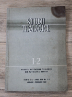 Anticariat: Studii teologice, seria a II-a, anul XIV, nr. 1-2, ianuarie-februarie 1962