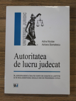 Adina Nicolae - Autoritatea de lucru judecat