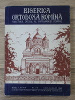 Anticariat: Biserica Ortdoxa Romana, anul LXXVIII, nr. 7-8, iulie-august 1960