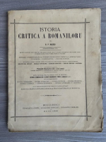 Bogdan Petriceicu Hasdeu - Istoria critica a romanilor (fascicola III, 1873)