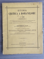 Bogdan Petriceicu Hasdeu - Istoria critica a romanilor (fascicola IV, 1863)