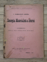 C. Dobrogeanu-Gherea - Conceptia materialista a istoriei (1920)