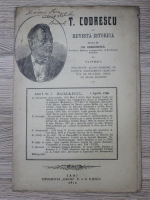 Anticariat: Gh. Ghibanescu - Revista istorica Teodor Codrescu, anul I, nr. 7, 1 aprilie 1916