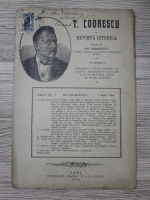 Anticariat: Gh. Ghibanescu - Revista istorica Teodor Codrescu, anul I, nr. 9, 1 iunie 1916