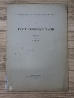 Anticariat: Jacques Byck - Texte rominesti vechi (1930)