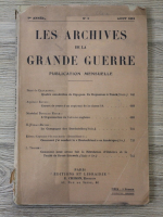 Les archives de la Grande Guerre, anul I, nr. 6, august 1919