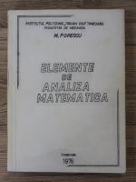 M. Popescu - Elemente de analiza matematica