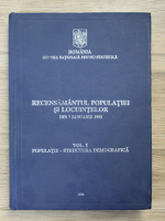 Recensamantul populatiei si locuintelor din 7 ianuarie 1992 (volumul 1)