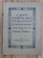 Francesco Balilla Pratella - Canti popolari italiani di regioni diverse (1930)