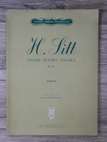 H. Sitt , studii pentru vioara, op. 32, caietul II
