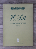 H. Sitt , studii pentru vioara, op. 32, caietul V