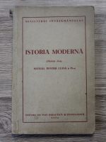 Istoria moderna. Manual pentru clasa a IX-a, partea a II-a