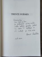 Mihai Eminescu - Trente poemes (autograf Annie Bentoiu pentru Ion Caramitru)