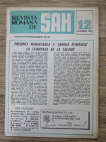 Anticariat: Revista romana de sah, nr. 12, 1984