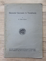 Tiberiu Morariu - Elementul germanic in Transilvania