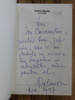 Dumitru Solomon - Teatru (cu autograful autorului)