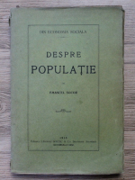 Emanuel Socor - Despre populatie (1913)