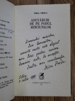 Mira Preda - Adevaruri de pe podul minciunilor (cu autograful autorului)