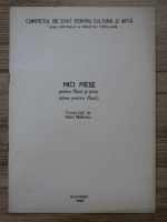 Petre Maticiuc - Mici piese pentru flaut si pian (stime pentru flaut)