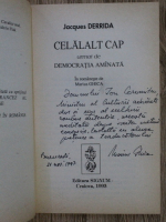 Jacques Derrida - Celalalt cap (cu autograful traducatorului)