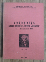 Lucrarile sesiunii stiintifice Grigore Cobalcescu (24-25 octombrie 1981)