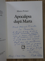 Marta Petreu - Apocalipsa dupa Marta (cu autograful autoarei)