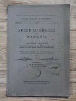 Apele minerale din Romania. Tinutul Bucegi (1941)