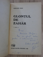 Haralamb Zinca - Glontul de zahar (cu autograful autorului)