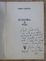 Marin Sorescu - Ecuatorul si polii (cu autograful autorului)