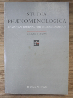 Studia Phaenomenologica. Romanian journal for phenomenology (volumul 1, nr. 1-2, 2001)