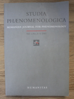 Studia Phaenomenologica. Romanian journal for phenomenology (volumul 1, nr. 3-4, 2001)