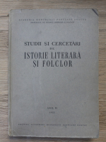 Studii si cercetari de istorie literara si folclor, anul IV, 1955