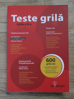 Viorel Mihai Ciobanu - Teste grila. Drept civil. Drept procesual civil. Drept penal. Procedura penala. 