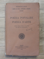 Benedetto Croce - Poesia popolare e poesia d'arte (1933)