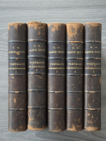 Anticariat: C. A. Sainte Beuve - Portraits contemporaines (5 volume, 1881)
