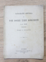 Ioan C. Filitti - Catagrafie oficiala de toti boierii Tarii Romanesti la 1829 (1929)