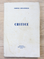 Pompiliu Constantinescu - Critice (1933)
