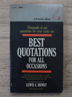 Henry Lewis - Best quotations for all occasions
