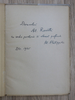 Charles Baudelaire - Flori alese din Les fleurs du mal (cu autograful traducatorului Al. Philippide pentru Alexandru Rosetti)
