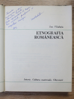 Ion Vladutiu - Etnografie romaneasca (cu autograful autorului pentru Alexandru Rosetti)