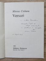 Mircea Ciobanu - Versuri (cu autograful autorului)