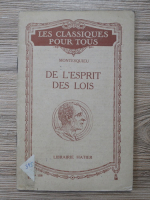 Montesquieu - De l'esprit des Lois (1926)