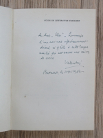 Valentin Lipatti - Cours de litterature francaise (volumul 1, cu autograful autorului)