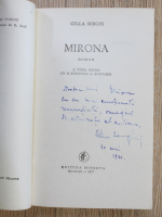 Cella Serghi - Mirona (cu autograful autorului)