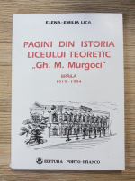 Elena Emilia Lica - Pagini din istoria Liceului teoretic Gh. M. Murgoci, Braila 1919-1994