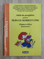 Ovidiu Badescu - Matematica. Ghid de pregatire pentru teza cu subiect unic, clasa a VII-a, semestrul 1