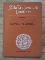 Acta Universitatis Caroline. Philologica, nr. 3-4. Slavica pragensia (volumul 16, 1975)