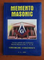 Anticariat: Gheorghe Comanescu - Memento Masonic