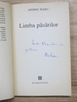 Andrei Plesu - Limba pasarilor (cu autograful autorului)